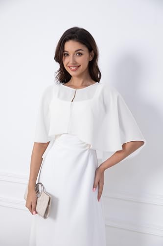 Women's Chiffon Shawl Wraps Shrug for Evening Dress Wedding Cape Cover Up 1920s Shawl