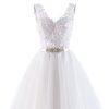 Women's Wedding Dresses for Bride Sweetheart Appliques with Beading Ball Gown Two Straps Bridal Dresses with Big Train