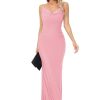 Women Drape Neck Formal Maxi Dresses Lace Backless Cocktail Party Dress Spaghetti Straps Mermaid Evening Gown 221