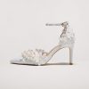 Lace Pearl Decoration Ladies High Heels Whit Wedding Shoes Women's White Bridal Pumps