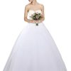 Hoopless Petticoats Crinoline A-line Slips Underskirt for Bridal Gown Floor Length