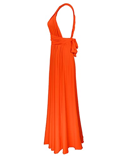 Women's Backless Gown Dress Convertible Multi-Way Wrap Halter Cocktail Dress Bandage Bridesmaid Long Dresses