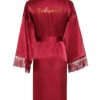 Women Long Robe Satin Robe Bridal Robe Bridesmaid Robes Lace Robe Wedding Robe Sleepwear Bathrobe Dressing Long Gowns