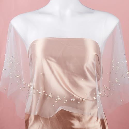 Wedding Bridal Cloaks Faux Pearls Rhinestone Evening Capes Shawl Wrap Shrug Short Shoulder Cover up Cape Scar