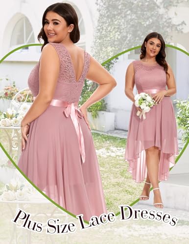 Homecoming Cocktail Formal Dresses 2025 Wedding Guest Party Prom Sleeveless Lace High Low Dress