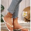 Women's Pearl Flip Flops Square Open Toe Thong Slide Dressy 2025 Wedding Dress Flat Sandals