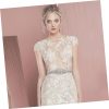 1pc Rhinestone Bridal Girdle for Wedding Dress Bridesmaid Belt Maple Leaf Decoration for Formal Occasions and Parties