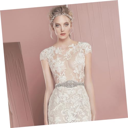 1pc Rhinestone Bridal Girdle for Wedding Dress Bridesmaid Belt Maple Leaf Decoration for Formal Occasions and Parties