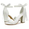 Women's Chunky Heels Open Toe Ankle Strap 3 inch Heeled Sandals