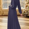 Womens 2025 Long Sleeve Sexy Slit Photoshoot Evening Fall Maxi Dress Gown