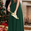 Junior Bridesmaid Dresses for Girls Chiffon Maxi Dress Ruffle Sleeves Formal Flower Girl for Wedding Prom Pageant