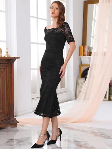 Women's Wedding Dress for Bride Formal Evening Gown 2025 Off Shoulder Mermaid Lace Dresses