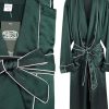 Women's and Men's Silk Satin Long Robes Silky Lightweight Sleepwears Dressing Gown