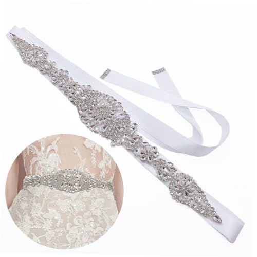 1pc Rhinestone Bridal Girdle for Wedding Dress Bridesmaid Belt Maple Leaf Decoration for Formal Occasions and Parties