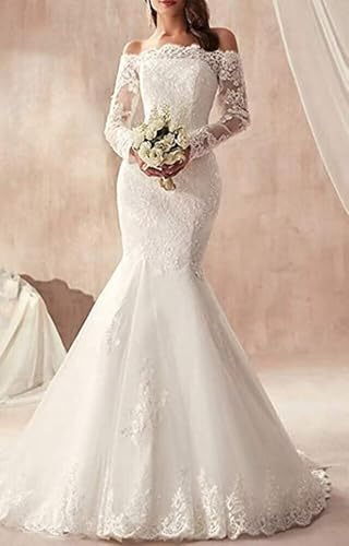 Lace Wedding Dresses for Bride 2024 V Neck Appliques Beaded Boho Bridal Gown