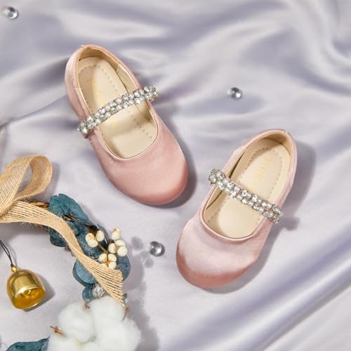 Toddler Flower Girl Dress Shoes - Little Girl Ballet Flats for Wedding Party