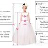 Junior Bridesmaid Dresses for Girls Chiffon Maxi Dress Ruffle Sleeves Formal Flower Girl for Wedding Prom Pageant