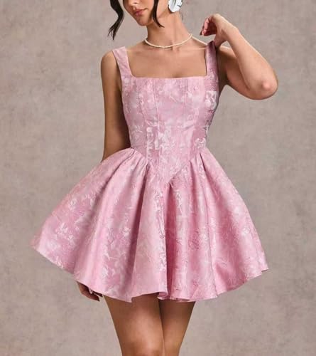 Jacquard Satin Homecoming Dresses for Teens 2025 Short Cocktail Party Gowns with Bow A Line Evening Dress LL-M083