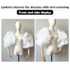 Detachable Tulle Sleeves for Wedding Dresses, Lantern Sleeve Bridal Dress Arm Cover Accessory for Women’s Gowns