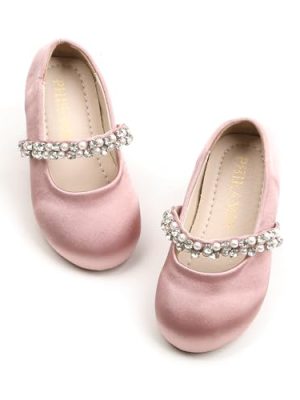 Toddler Flower Girl Dress Shoes - Little Girl Ballet Flats for Wedding Party