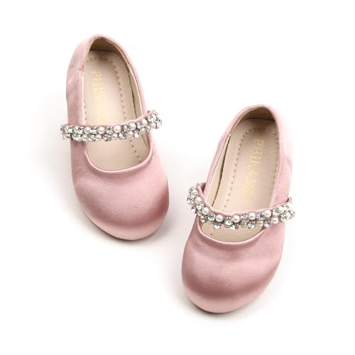 Toddler Flower Girl Dress Shoes - Little Girl Ballet Flats for Wedding Party