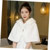 1pc Elegant Shawl Wrap for Bride Style Cheongsam Accessory White Scarf for Wedding Dress Cozy and Fashionable for Bridesmaids
