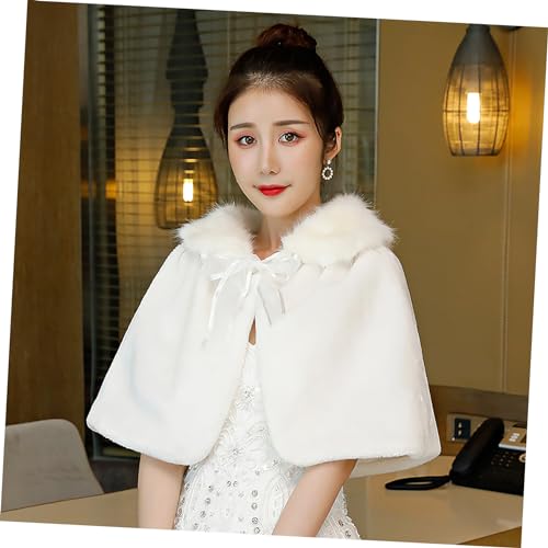 1pc Elegant Shawl Wrap for Bride Style Cheongsam Accessory White Scarf for Wedding Dress Cozy and Fashionable for Bridesmaids