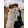 Boho Wedding Dresses for Bride Lace Mermaid Bridal Dress V Neck Cape Sleeve Beach Bohemian Vintage Wedding Gown