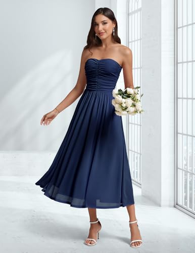Women's Cocktail Dress, Strapless Tube Top Long Maxi Summer Formal Mesh Dresses 2025