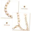 2pcs High Heels Pearl Chain Ankle Strap Heels Decorative Shoe Straps for Women Pearl Shoes for Wedding