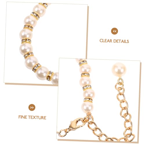 2pcs High Heels Pearl Chain Ankle Strap Heels Decorative Shoe Straps for Women Pearl Shoes for Wedding