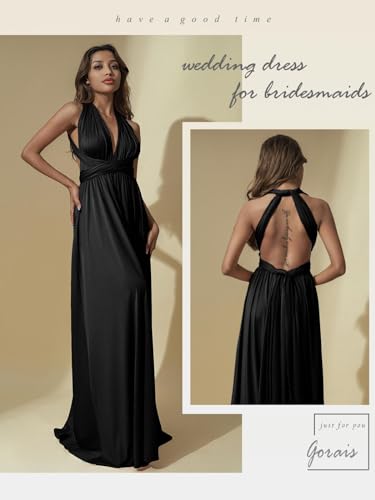 Women Infinity Dress for Bridesmaid Long Evening Maxi Wrap Dresses Convertible Prom Wedding Gown