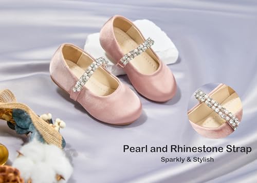 Toddler Flower Girl Dress Shoes - Little Girl Ballet Flats for Wedding Party