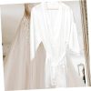 Robe for Brides and Bridesmaids Lightweight Artificial Silk Sleepwear for Wedding Day Elegant Morning Gown for Bridal Shower and