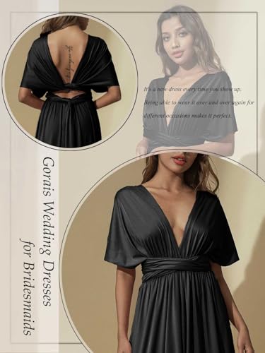 Women Infinity Dress for Bridesmaid Long Evening Maxi Wrap Dresses Convertible Prom Wedding Gown