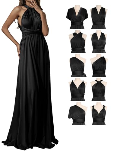 Women Infinity Dress for Bridesmaid Long Evening Maxi Wrap Dresses Convertible Prom Wedding Gown