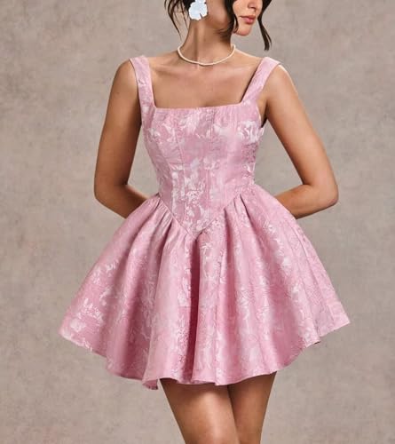 Jacquard Satin Homecoming Dresses for Teens 2025 Short Cocktail Party Gowns with Bow A Line Evening Dress LL-M083