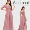 Women's Formal Dress Mother of The Bride Dress 3/4 Sleeve Wedding Guest Dress Maxi Evening Gown