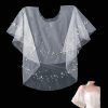 Wedding Bridal Cloaks Faux Pearls Rhinestone Evening Capes Shawl Wrap Shrug Short Shoulder Cover up Cape Scar