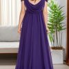 Cold Shoulder Junior Bridesmaid Dresses for Teens Girls Chiffon Wedding Guest Formal Pageant Gowns 2-14