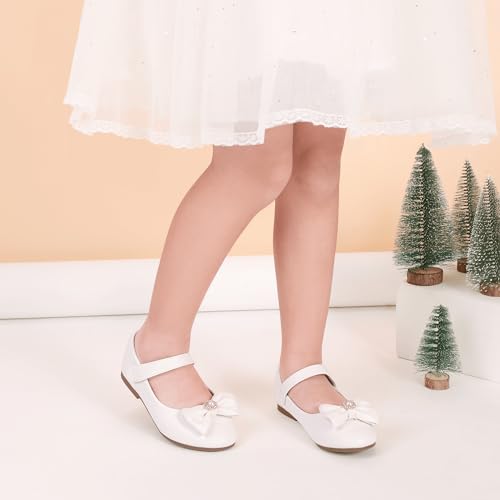 Rika Girls Dress Shoes Flower Girl Mary Jane Flats Wedding Party School Shoes for Toddler Little Kid Big Kid