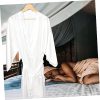 Robe for Brides and Bridesmaids Lightweight Artificial Silk Sleepwear for Wedding Day Elegant Morning Gown for Bridal Shower and