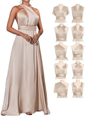 Women Infinity Dress for Bridesmaid Long Evening Maxi Wrap Dresses Convertible Prom Wedding Gown