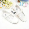 Girls Wedding Dress Shoes Ballet Flats Flower Party Mary Jane with Beaded Straps Toddler/Little/Big Kids