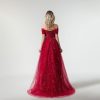 Sparkly Tulle Prom Dresses for Women Long Off Shoulder A-Line Formal Evening Party Gowns Masquerade Dresses