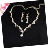 1set Elegant Bridal Jewelry Waterdrop Necklace Earrings for Wedding Dress Accessories Beautiful Zirconia Design Ear for Brides