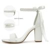 Women's Chunky Heels Open Toe Ankle Strap 3 inch Heeled Sandals