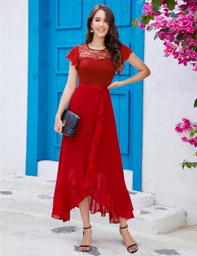 Formal Dresses for Women 2025 Wedding Guest with Slit Cocktail Elegant Lace Long Prom Dress