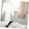 Robe for Brides and Bridesmaids Lightweight Artificial Silk Sleepwear for Wedding Day Elegant Morning Gown for Bridal Shower and