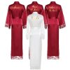 Women Long Robe Satin Robe Bridal Robe Bridesmaid Robes Lace Robe Wedding Robe Sleepwear Bathrobe Dressing Long Gowns